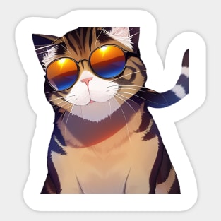 Meme Cat Wearing Sunglasses Sticker